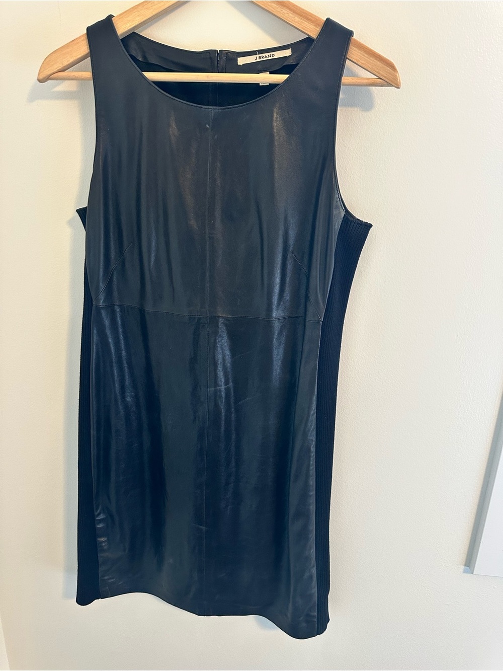 J Brand Black Genuine Lamb Leather Dress Size M